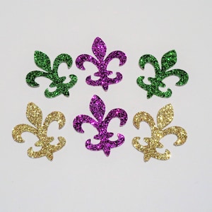 25 Fleur de Lis Confetti, Mardi Gras Party, New Orleans Party, Mardi Gras Decor