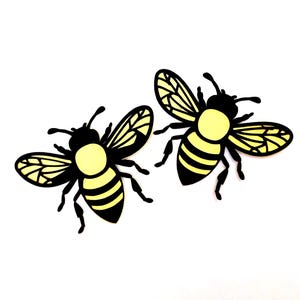 Bee Die Cuts, Bee Baby Shower, Paper Bee Cutouts ,Bee Gender Reveal