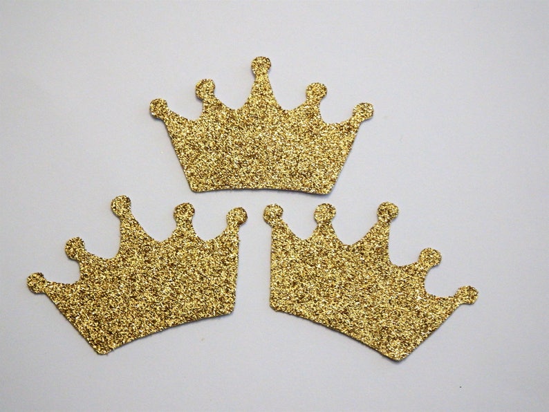 25 Gold 2 inch Crowns,Embellishments,Confetti,Birthday,Princess Theme