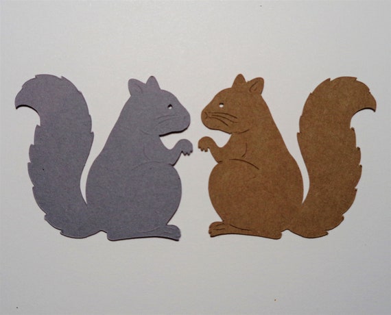 Squirrel Cutouts Paper Squirrels Squirrel Die Cuts - Etsy