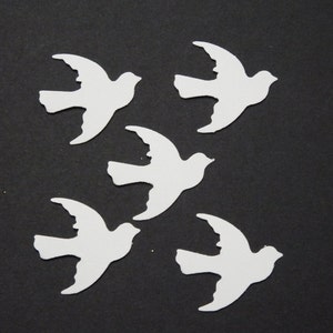 50 White Doves 1 inch,Embellishments,Confetti.Scrapbooking,Invitations,Wedding,Anniversary