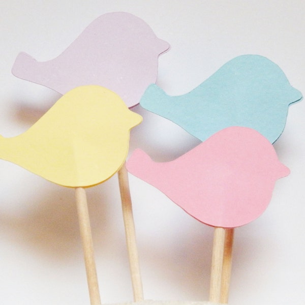 Bird Cupcake Toppers,Baby Shower,Birthday,Easter,Gender Reveal,Baby Bird Theme