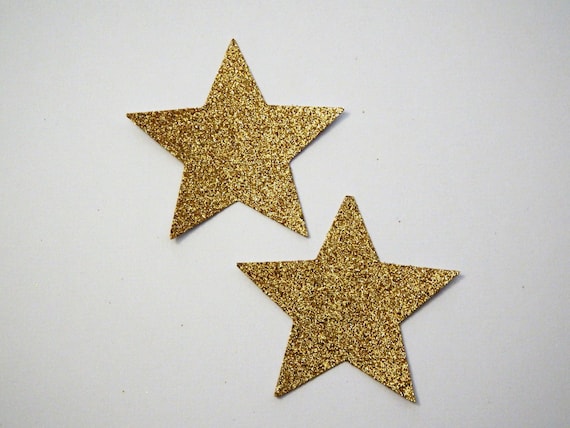 25 Glitter Stars, Twinkle Little Star, Embellishments, Confetti, Star Die  Cut