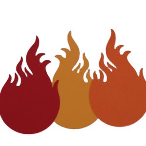 Flammenform, Papierflamme, Flammenausschnitt, Flammenstanze, Feuerform