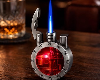 Retro Kerosene Lighter, Transparent Fuel Tank Windproof Lighter, Rocker Style Pocket Lighter, Men’s Gift