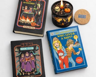 Pudełko do przechowywania książek w stylu retro Stevena Rhodesa – Halloweenowy prezent, prezent dla miłośnika książek w stylu gotyckim