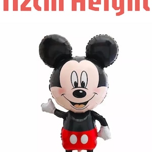 Gigantyczne balony foliowe z Myszką Miki i Minnie – 44-calowe dekoracje imprezowe z postaciami (wypełnione helem i powietrzem) Mickey Mouse