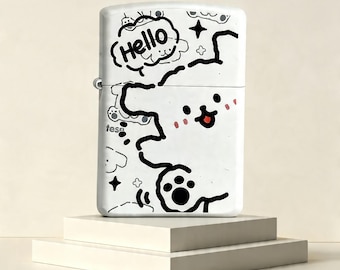 Hand-printed Zorro lighters Hello puppy and cute cloud star designed metal to complete the windproof collection as a gift for her