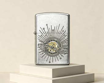 Silver Textured Windproof Lighter with Gold Rose & Skeleton Hands, Refillable Kerosene Lighter, Perfect for Daily Use Gifting