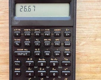 Vintage Hewlett Packard 10B 1987 Calculator, Button Batteries Included