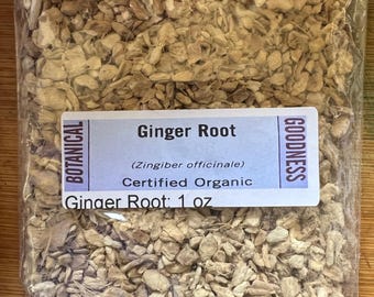 Ginger Root Organic, Mountain Rose Herbs. 1 oz