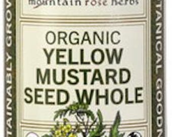 Yellow Mustard Seeds, Mountain Rose Herbs. 1 oz