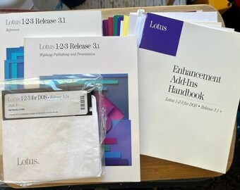 Lotus 1-2-3 Release 3.1 Complete: Floppy Disks, Manuals. Unused.