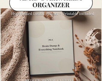 ADHD Brain Dump Notebook | Hyperlinked Executive Function Planner