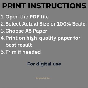a poster with instructions for print instructions