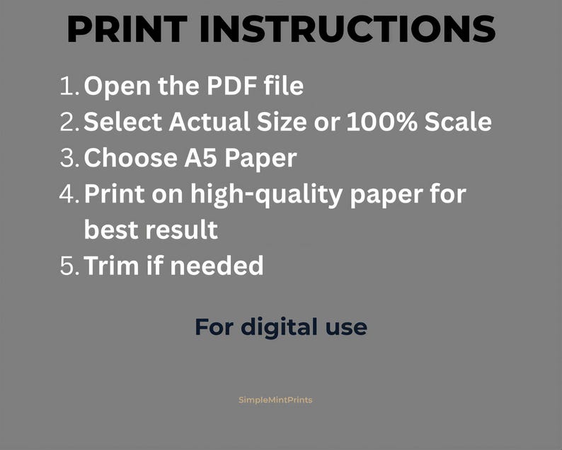 a poster with instructions for print instructions