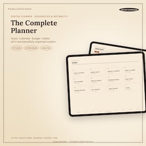 Notability Planner Hyperlänkad Digital PDF för GoodNotes & iPad