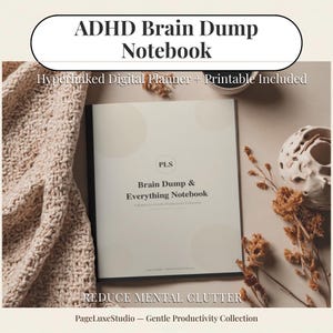 ADHD Brain Dump Notitieboek | Hyperlinked Studie Journal