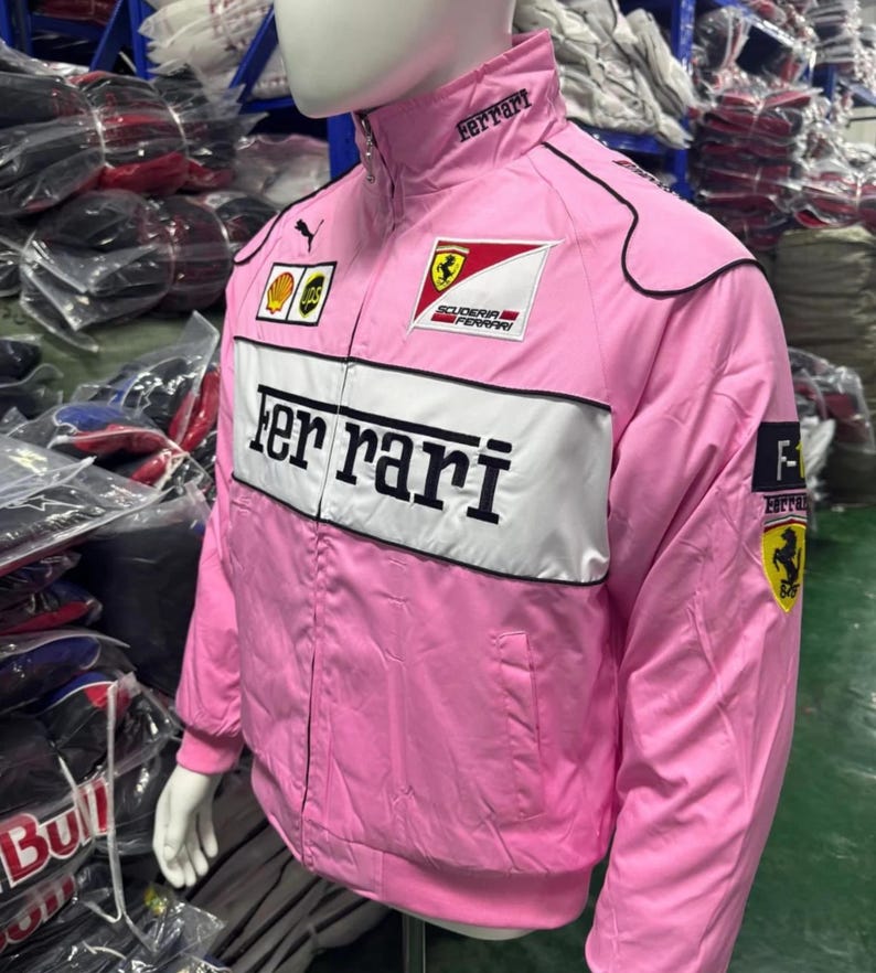 Modern Ferrari Racing Jacket Puma F1 Team Apparel White Pink ,black ...