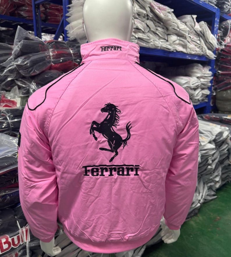 Modern Ferrari Racing Jacket Puma F1 Team Apparel White Pink ,black ...