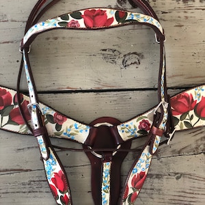Custom Painted Brow Band Headstall  - Western Horse Tack