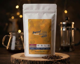 Chicchi di caffè invecchiati in botti di whisky – Caramello, malto e frutti di bosco / Monorigine India / Regalo senza alcol