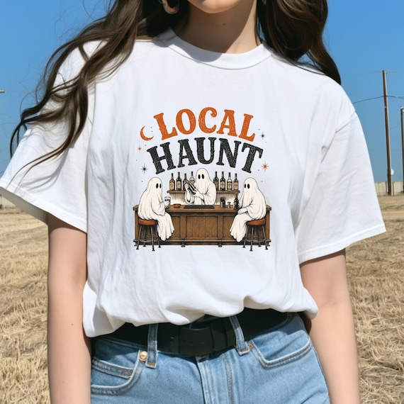 Funny Halloween Local Haunt Shirt, Ghosts at the Bar Tee,