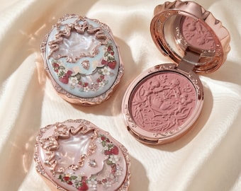 Strawberry Rococo Embossed Blush | Waterproof Luxury Cheek Tint (Antique Box)