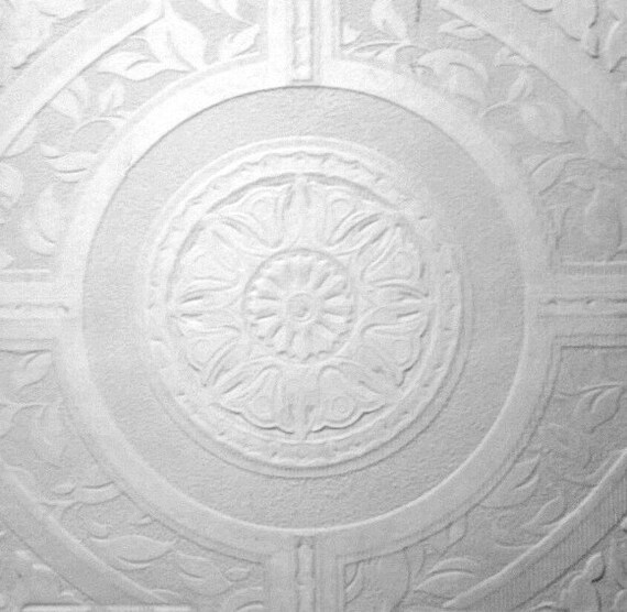 Dollhouse Textured Ceiling Paper Rosette White Etsy