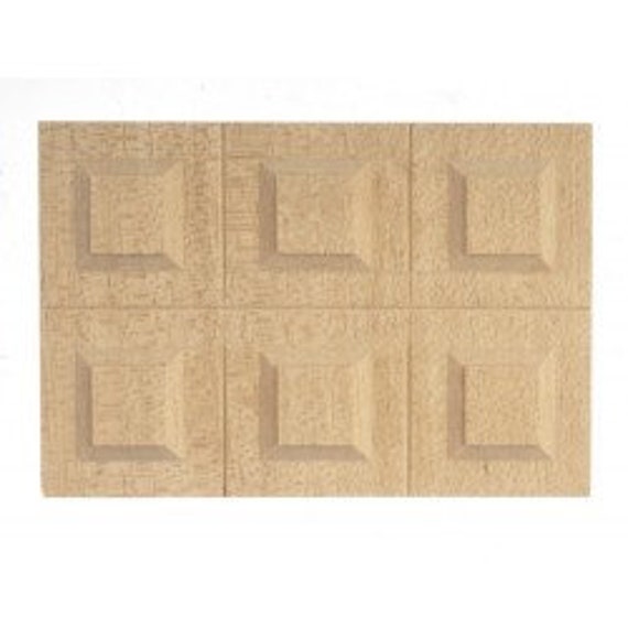 2 Panel Design Dollhouse Miniature Wainscot 1:12 Scale