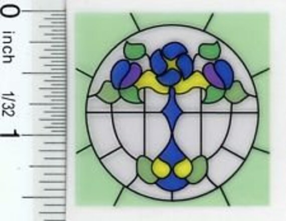 Simulated Leadlight Stained Glass Inserts Small Square For Etsy