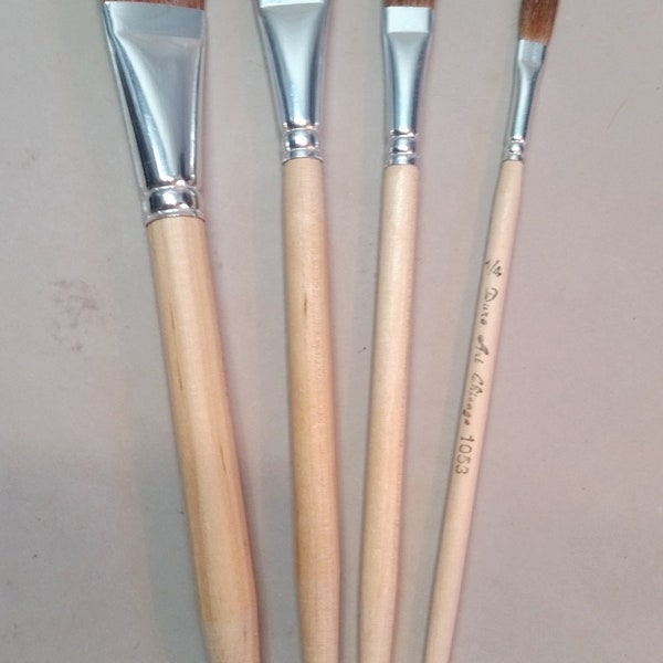 Vintage Artist Brushes, set of 4 and set of 3 sizes