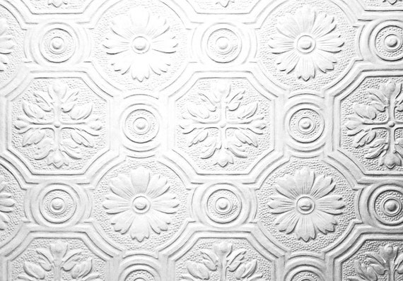 Dollhouse Textured Ceiling Paper 3 Octagons And Etsy