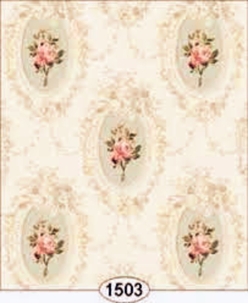 Dollhouse Wallpaper More Florals by Itsy Bitsy Wallpapers Etsy