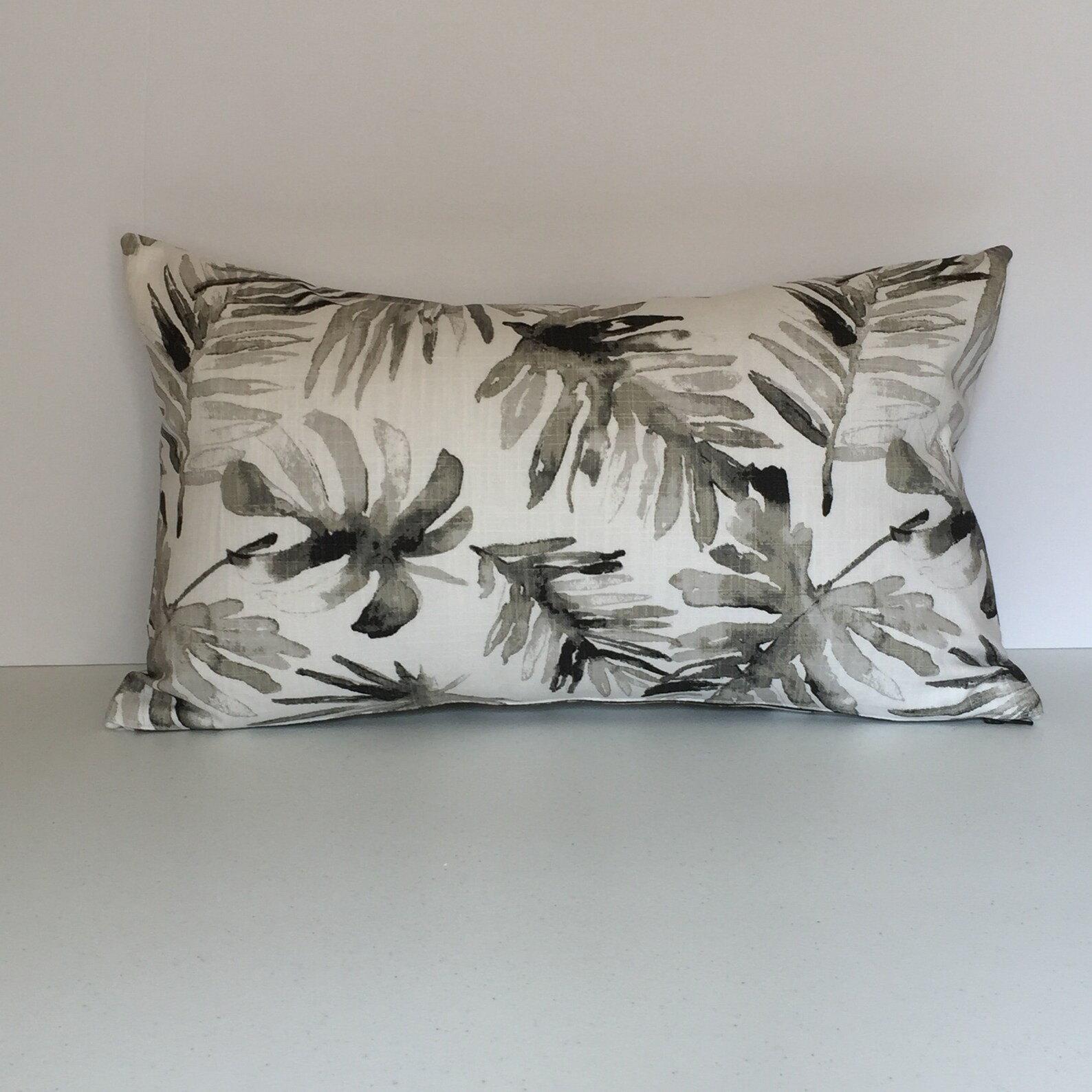 Black and White Lumbar Pillow Cover Etsy