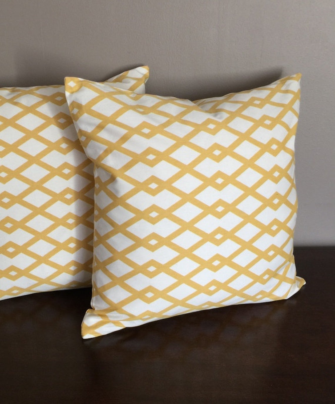 Yellow Geometric 18 X 18 Inch Pillow Cover Etsy UK