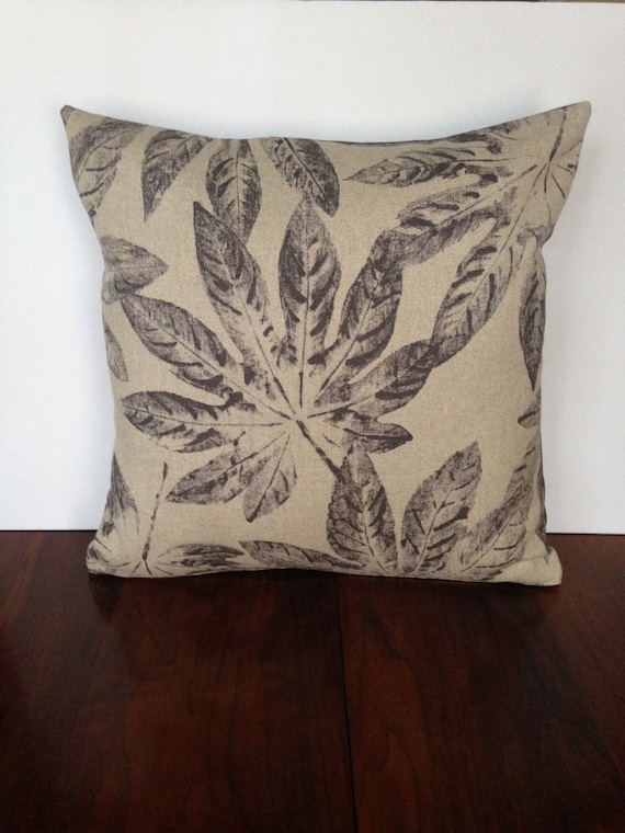 An 18x18 Inch Leaf Pattern Pillow Cover Etsy