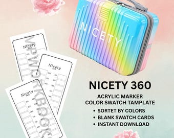 NICETY 360 Kleurstalenkaarten Acryl Kleurstalen, blanco (PDF DOWNLOAD)