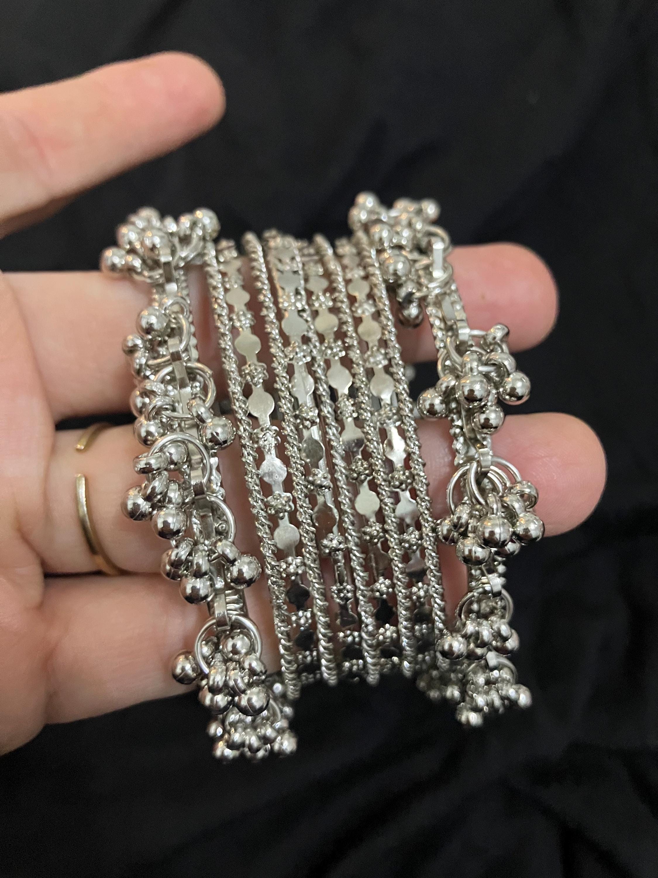 Silver Bangles Ethnic Indian - Etsy