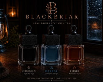 BlackBriar Luxury Car Diffuser | Obsidian, Harbor, Ember Fragrances