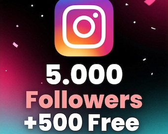 5000 Instagram Followers + 500 Free | Premium Growth Boost | Social Media Marketing | Digital Service