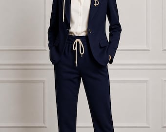 Elegante completo due pezzi – Blazer e pantaloni (neri) Made in Italy
