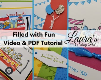 Stampin' Up! Filled With Fun Card Tutorial PDF Only