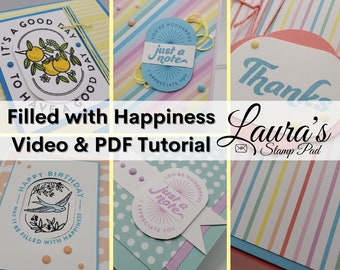 Stampin' Up! Filled With Happiness Card Tutorial PDF Only