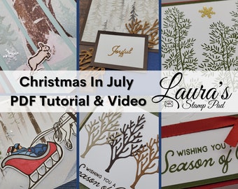 Christmas In July Card Tutorial PDF Only