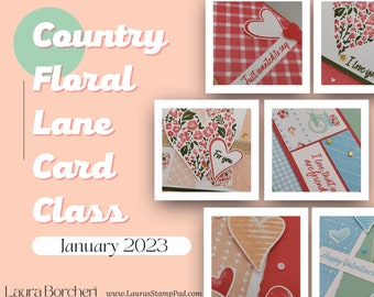 Country Floral Lane Card Tutorial PDF Only