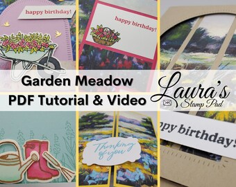 Garden Meadow Card Tutorial PDF Only