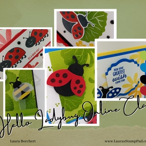Hello Ladybug Card Tutoriel PDF uniquement