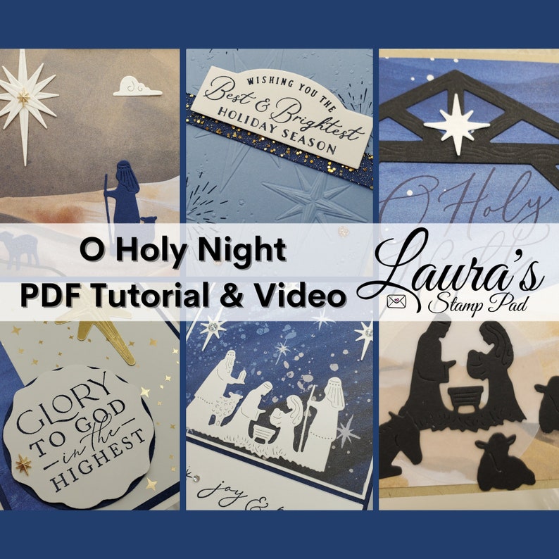 O Holy Night Card Tutorial PDF Only image 1