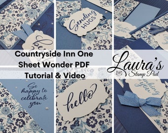 Countryside Inn One Sheet Wonder Card Tutorial PDF Only